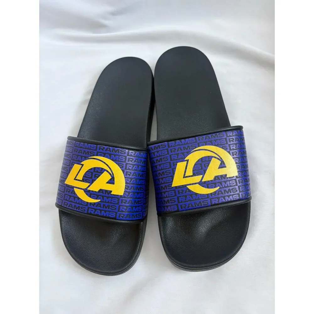 Nike Los Angeles Rams Off Court Slide Sandals NFL w Socks NEW 46/ US Size 12
